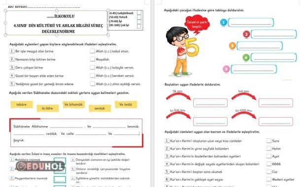 Din K Lt R Ve Ahlak Bilgisi Eduhol Etkinlik Ndir Oyun Oyna