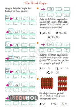 10 Ar Ritmik Sayma Eduhol Etkinlik İndir Oyun Oyna Test Çöz Video İzle