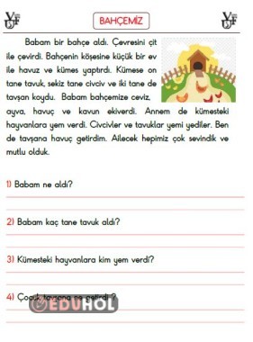 V Sesi Okuma Anlama Metni Eduhol Etkinlik İndir Oyun Oyna Test Çöz