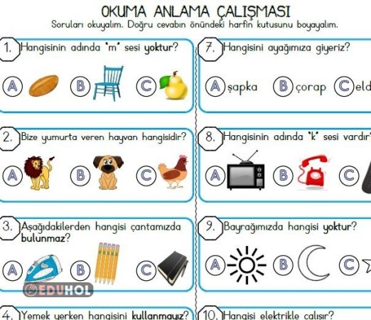 Okuma Anlama Testi Online Test Eduhol Etkinlik Ndir Oyun Oyna