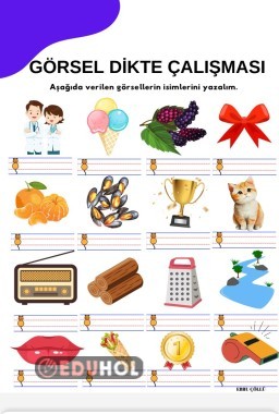 D Harfi Görsel Dikte Çalışması Eduhol Etkinlik İndir Oyun Oyna