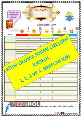 Kitap Okuma Süresi Takip Çizel Eduhol Etkinlik İndir Oyun Oyna