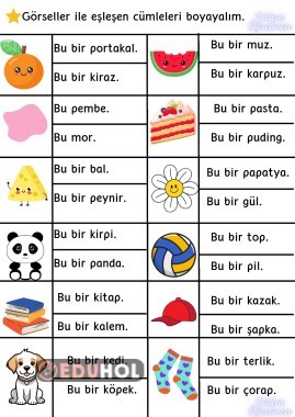 P Sesi Görsel Çalışma Eduhol Etkinlik İndir Oyun Oyna Test Çöz