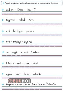 S N F Lkokumayazma Z Sesi A Eduhol Etkinlik Ndir Oyun Oyna