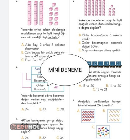 Matematik Mini Deneme Eduhol Etkinlik Ndir Oyun Oyna Test Z