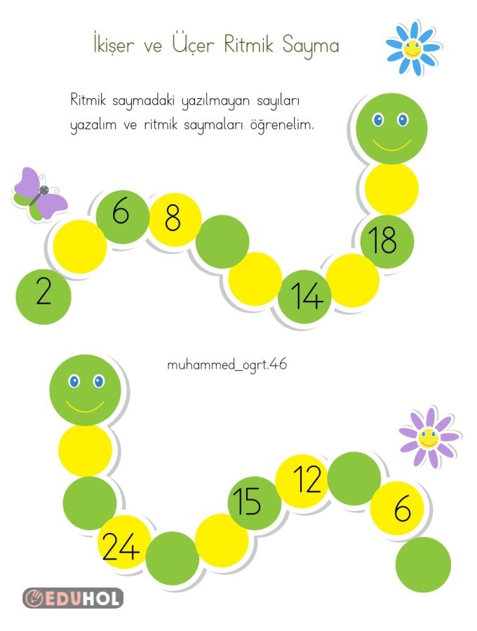 İkişer Ve Ücer Ritmik Sayma Eduhol Ders Videoları İzle Online Test