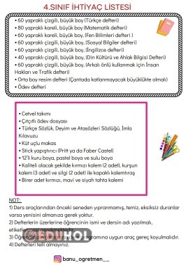 S N F Htiya Listesi Eduhol Etkinlik Ndir Oyun Oyna Test Z