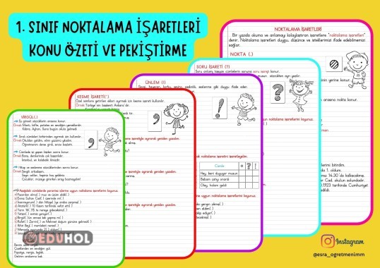 1 Sınıf Noktalama İşaretleri Eduhol Etkinlik İndir Oyun Oyna