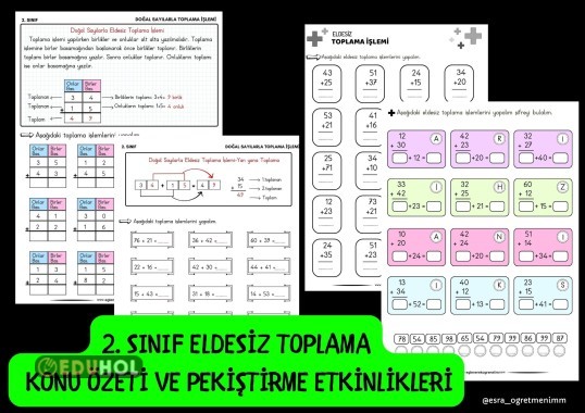 2 Sınıf Eldesiz Toplama İşlem Eduhol Etkinlik İndir Oyun Oyna