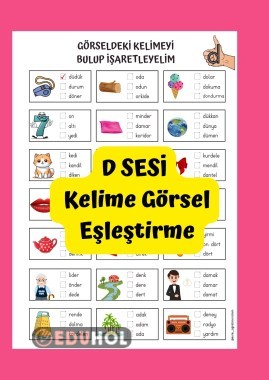 D Sesi Kelime G Rsel E Le Tirm Eduhol Etkinlik Ndir Oyun Oyna