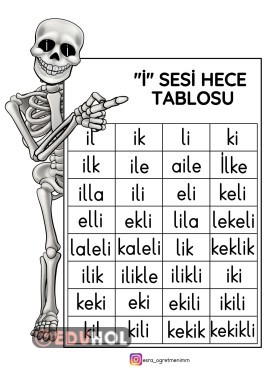 İ Sesi Hece Kelime Tablosu İsk Eduhol Etkinlik İndir Oyun Oyna