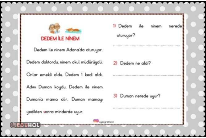 D Sesi Metin Okuma Anlama Çali Eduhol Etkinlik İndir Oyun Oyna