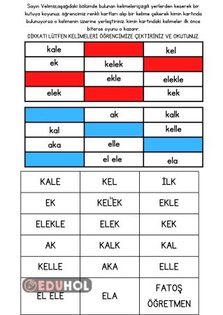 K Sesi Eduhol Etkinlik İndir Oyun Oyna Test Çöz Video İzle