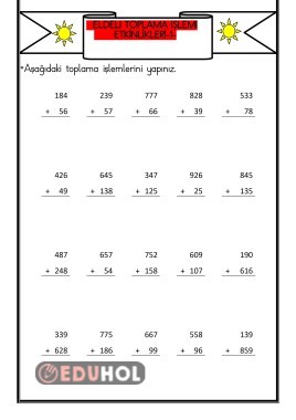 S N F Eldeli Toplama Lemi Eduhol Etkinlik Ndir Oyun Oyna