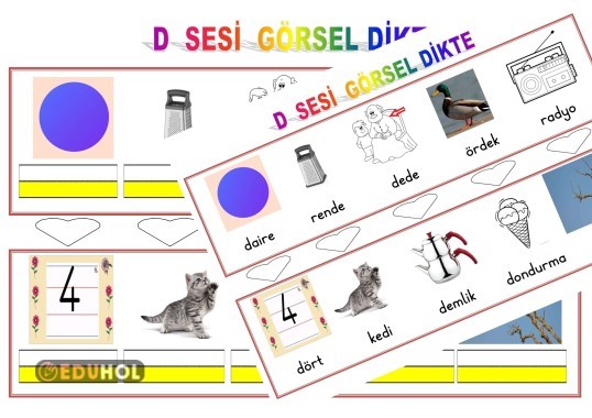 D Sesi Görsel Dikte Çalışması Eduhol Etkinlik İndir Oyun Oyna