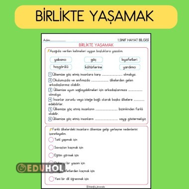 S N F Hayat Bilgisi Birlikte Eduhol Etkinlik Ndir Oyun Oyna