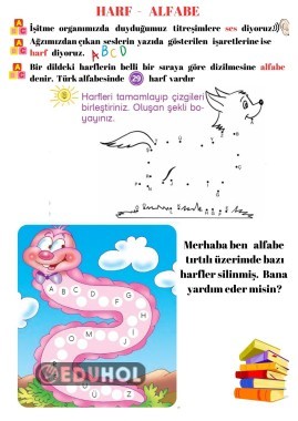 Alfabe Harf Eduhol Etkinlik İndir Oyun Oyna Test Çöz Video İzle