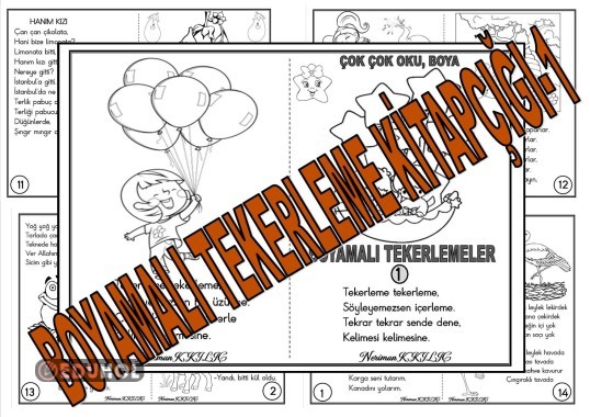 Boyamal Tekerleme Kitap Eduhol Etkinlik Ndir Oyun Oyna