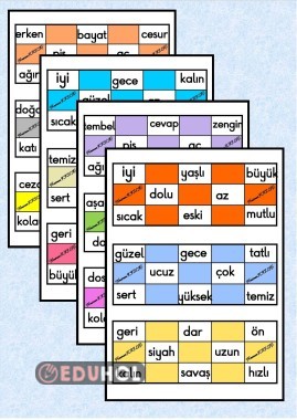 Z T Anlaml Kelimeler Tombala Eduhol Etkinlik Ndir Oyun Oyna Test