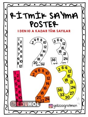 Ritmik Say Lar Poster Eduhol Etkinlik Ndir Oyun Oyna Test Z