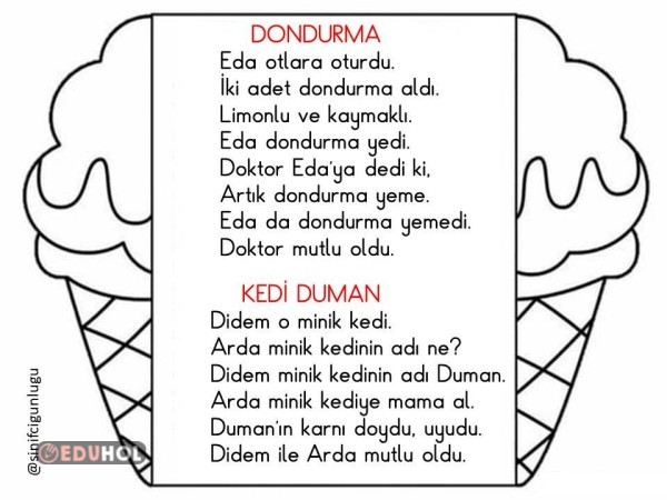 Dondurma Okuma Metni Eduhol Etkinlik İndir Oyun Oyna Test Çöz Video