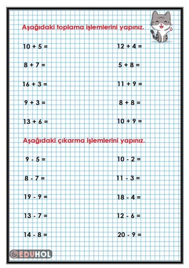 Toplama Ve Çıkarma İşlemleri Eduhol Ders Videoları İzle Online