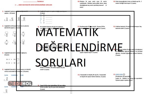 Matematik Dersi De Erlendirme Eduhol Etkinlik Ndir Oyun Oyna