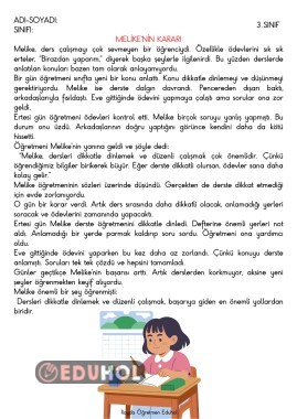 Melike'nin Kararı Okuma Anlama Metni