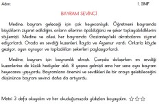 Bayram Sevinci Okuma Anlama Metni
