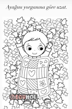 Ayağını yorganına göre uzat boyama🌸