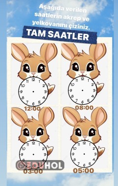 Tam Saatler Etkinliği ⏰ · Eduhol - Etkinlik İndir Oyun Oyna Test Çöz ...