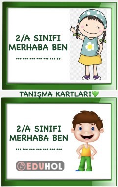TANIŞMA KARTLARI 💚🤍