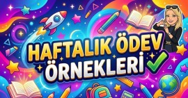 HAFTALIK ÖDEV ÖRNEKLERİ✨️💯