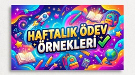 HAFTALIK ÖDEV ÖRNEKLERİ✨️✅️
