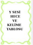 Y SESİ HECE VE KELİME TABLOSU