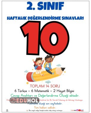 2. SINIF HAFTALIK DEĞERLENDİRME SINAVI 10