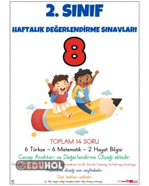 2. SINIF HAFTALIK DEĞERLENDİRME SINAVI 8