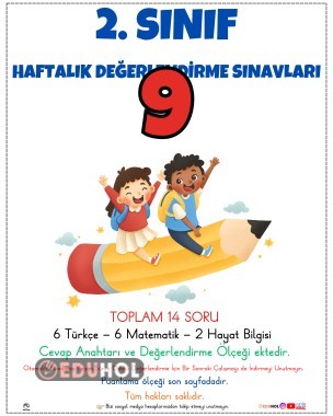 2. SINIF HAFTALIK DEĞERLENDİRME SINAVI 9