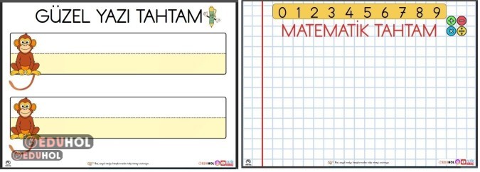 Güzel Yazı Tahtam ve Matematik Tahtam (YAZ SİL ŞABLONU)