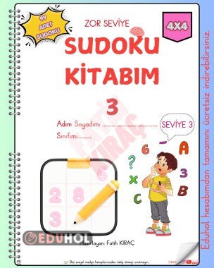 SUDOKU KİTABIM 3 4x4 (ZOR SEVİYE)