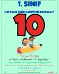1. SINIF HAFTALIK DEĞERLENDİRME SINAVI 10