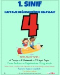 1. SINIF HAFTALIK DEĞERLENDİRME SINAVI 4