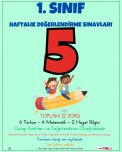 1. SINIF HAFTALIK DEĞERLENDİRME SINAVI 5