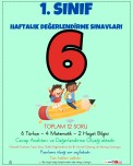 1. SINIF HAFTALIK DEĞERLENDİRME SINAVI 6
