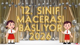 12. Sınıf Macerası Başlıyor Dijital Pano 34