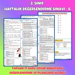 2. SINIF HAFTALIK DEĞERLENDİRME SINAVI 6