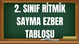 2. SINIF RİTMİK SAYMA EZBER TABLOSU
