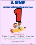 3. SINIF HAFTALIK DEĞERLENDİRME SINAVI 1