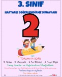 3. SINIF HAFTALIK DEĞERLENDİRME SINAVI 2