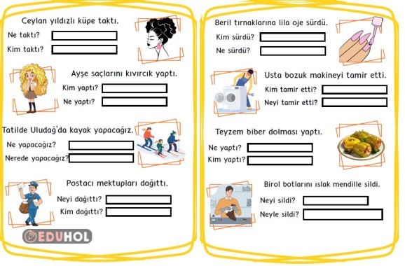 Basit okuma - anlama çalışmaları